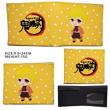 Demon Slayer Agatsuma Zenitsu anime silicone wallet