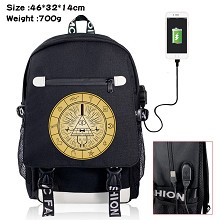 Gravity Falls anime USB charging laptop backpack school bag