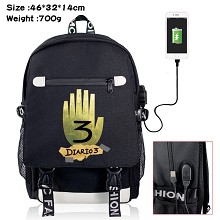 Gravity Falls anime USB charging laptop backpack s...