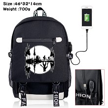 Stranger Things USB charging laptop backpack schoo...