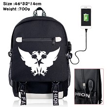 Arknights anime USB charging laptop backpack school bag