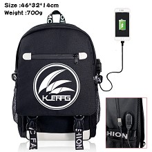 Arknights anime USB charging laptop backpack schoo...