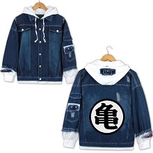 Dragon Ball anime fake two pieces denim jacket hoo...