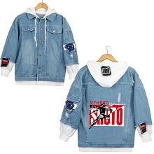 My Hero Academia anime fake two pieces denim jacket hoodie cloth