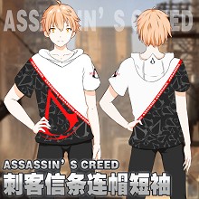 Assassin's Creed game cotton short sleeve hoodie t-shirt