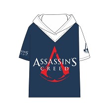 Assassin's Creed game cotton short sleeve hoodie t...