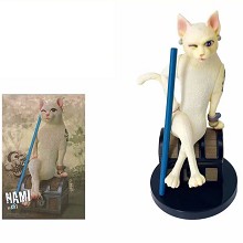 One Piece animal white cat Nami anime figure