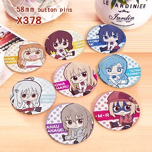 Himouto Umaru-chan anime brooches pins set(8pcs a ...