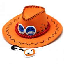 One Piece Ace cosplay hat(orange)