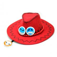 One Piece Ace cosplay hat(red)