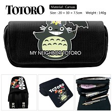 Totoro anime canvas pen bag pencil bag