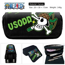 One Piece anime canvas pen bag pencil bag