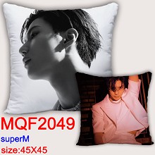 Super M star two-sided pillow