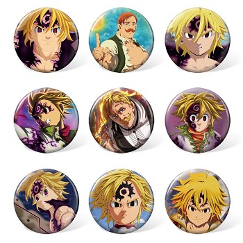 The Seven Deadly Sins anime brooches pins set(9pcs a set)