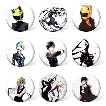 DuRaRaRa anime brooches pins set(9pcs a set)