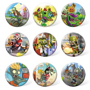 Plants vs Zombies game brooches pins set(9pcs a set)