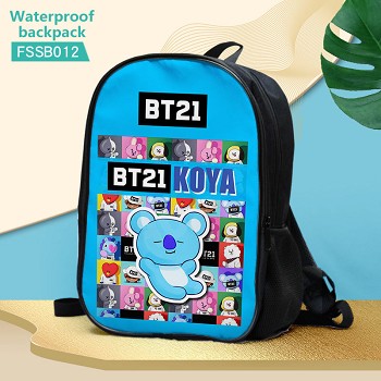 BT21 BTS star waterproof backpack bag