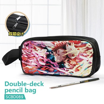 Demon Slayer anime double deck pencil bag pen bag