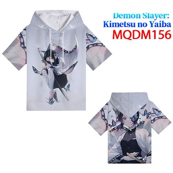 Demon Slayer anime short sleeve hoodie t-shirt cloth