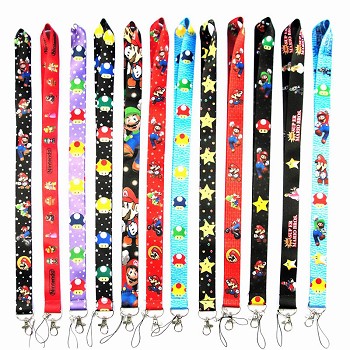 Super Mario neck strap Lanyards for keys ID card gym phone straps USB badge holder diy hang rope