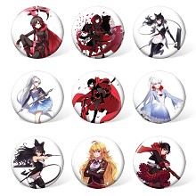 RWBY anime brooches pins set(9pcs a set)