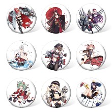 Azur Lane anime brooches pins set(9pcs a set)