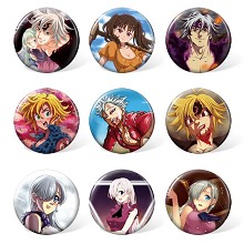 The Seven Deadly Sins anime brooches pins set(9pcs a set)