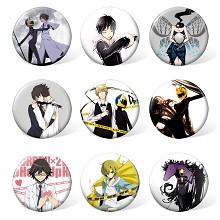 DuRaRaRa anime brooches pins set(9pcs a set)