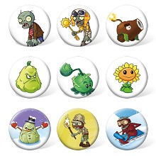 Plants vs Zombies game brooches pins set(9pcs a set)