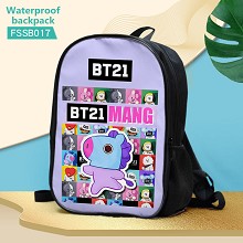 BT21 BTS star waterproof backpack bag