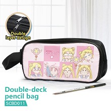 Sailor Moon anime double deck pencil bag pen bag