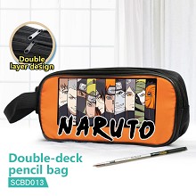 Naruto anime double deck pencil bag pen bag