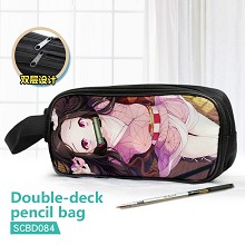 Demon Slayer anime double deck pencil bag pen bag