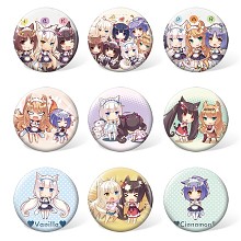 NEKOPARA anime brooches pins set(9pcs a set)