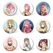 Yuru Camp anime brooches pins set(9pcs a set)