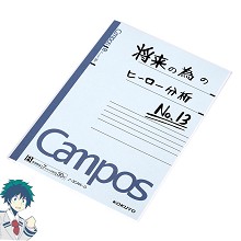 My Hero Academia Midoriya Izuku anime notebooks 30pages