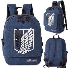 Attack on Titan anime canvas backpack bag