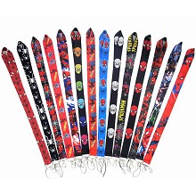 Spider Man neck strap Lanyards for keys ID card gym phone straps USB badge holder diy hang rope