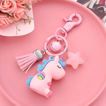 Unicorn figure doll pendant key chain