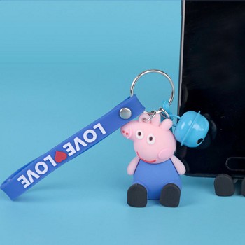 Peppa Pig anime figure doll pendant key chain