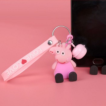 Peppa Pig anime figure doll pendant key chain