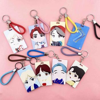 BTS star card cover key chain