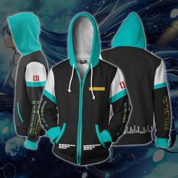 Hatsune Mike anime printing hoodie sweater cloth