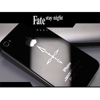 Fate anime metal mobile phone stickers