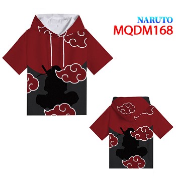 Naruto anime short sleeve hoodie t-shirt cloth