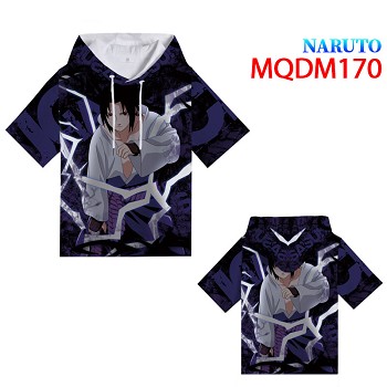 Naruto anime short sleeve hoodie t-shirt cloth