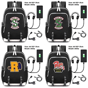 Riverdale USB charging laptop backpack school bag