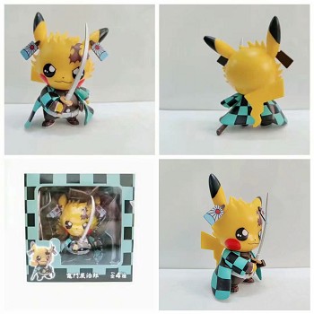 Pikachu cos Demon Slayer Kamado Tanjirou anime figure