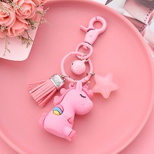 Unicorn figure doll pendant key chain