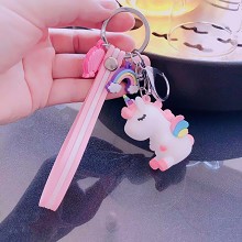 Unicorn figure doll pendant key chain